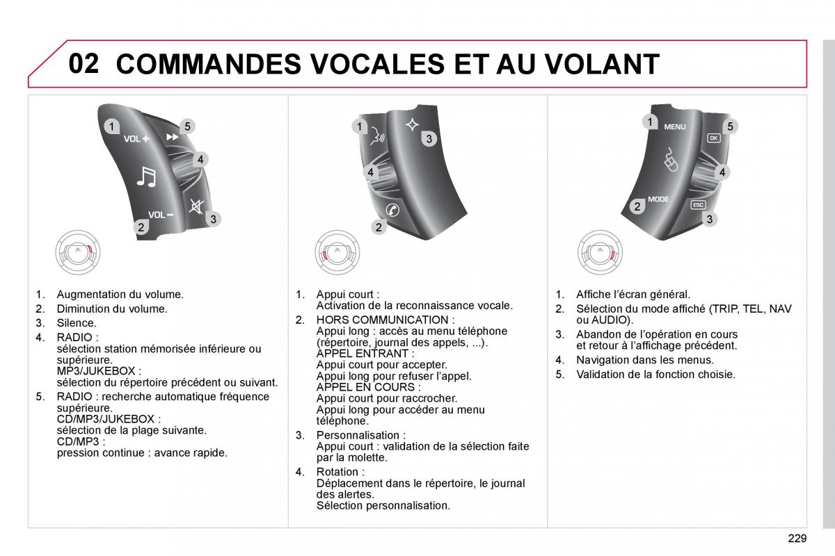 Citroen C4 Picasso I 1 owners manual manuel du proprietaire / page 228