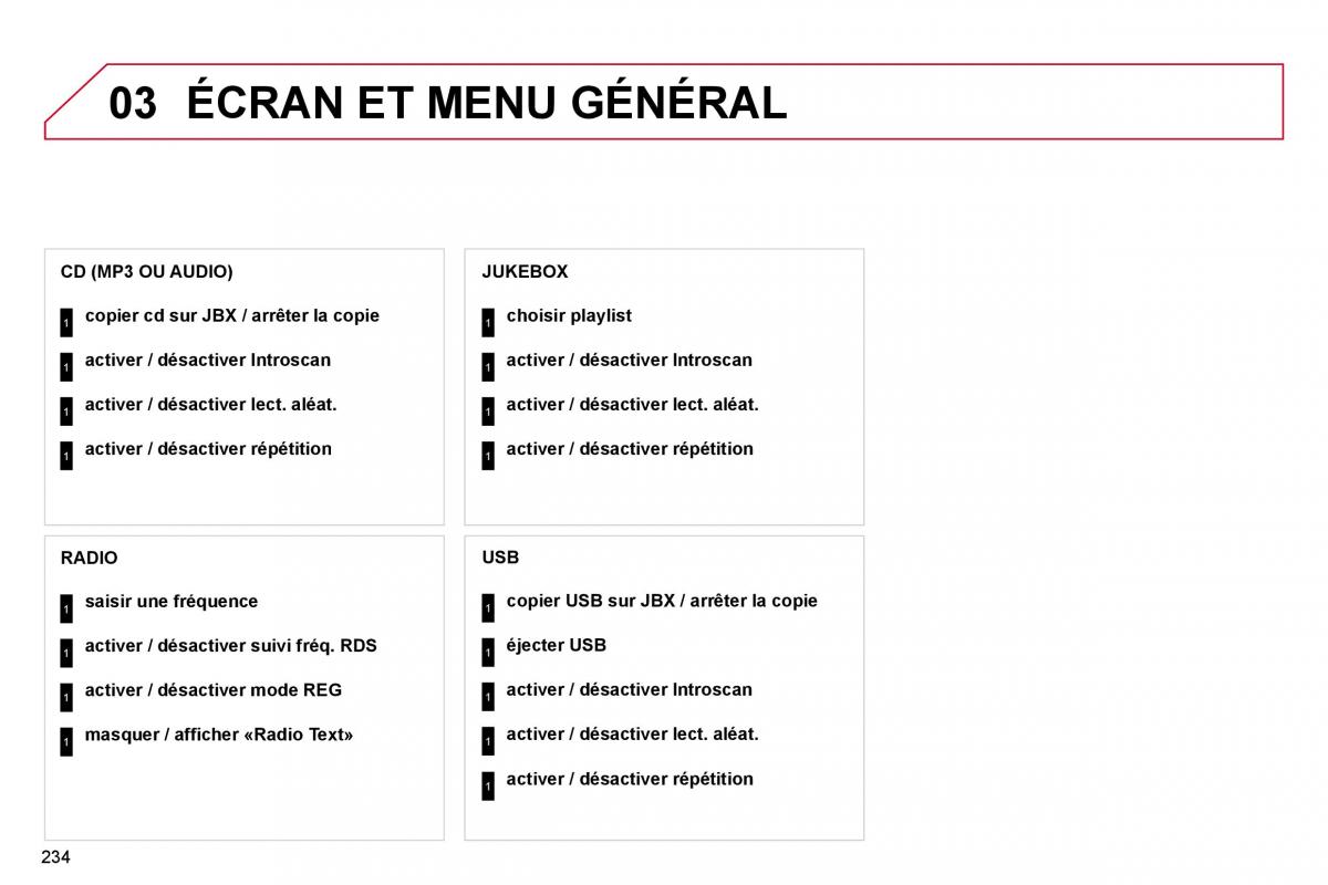 Citroen C4 Picasso I 1 owners manual manuel du proprietaire / page 233