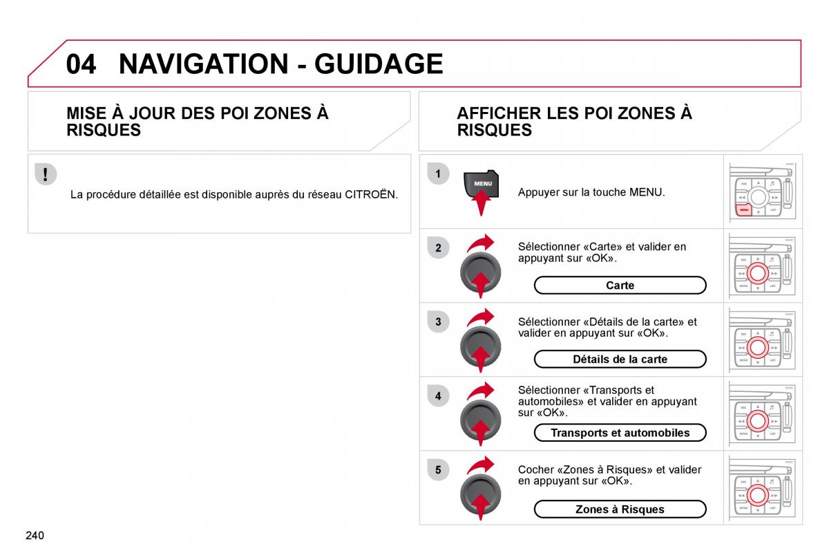 Citroen C4 Picasso I 1 owners manual manuel du proprietaire / page 239