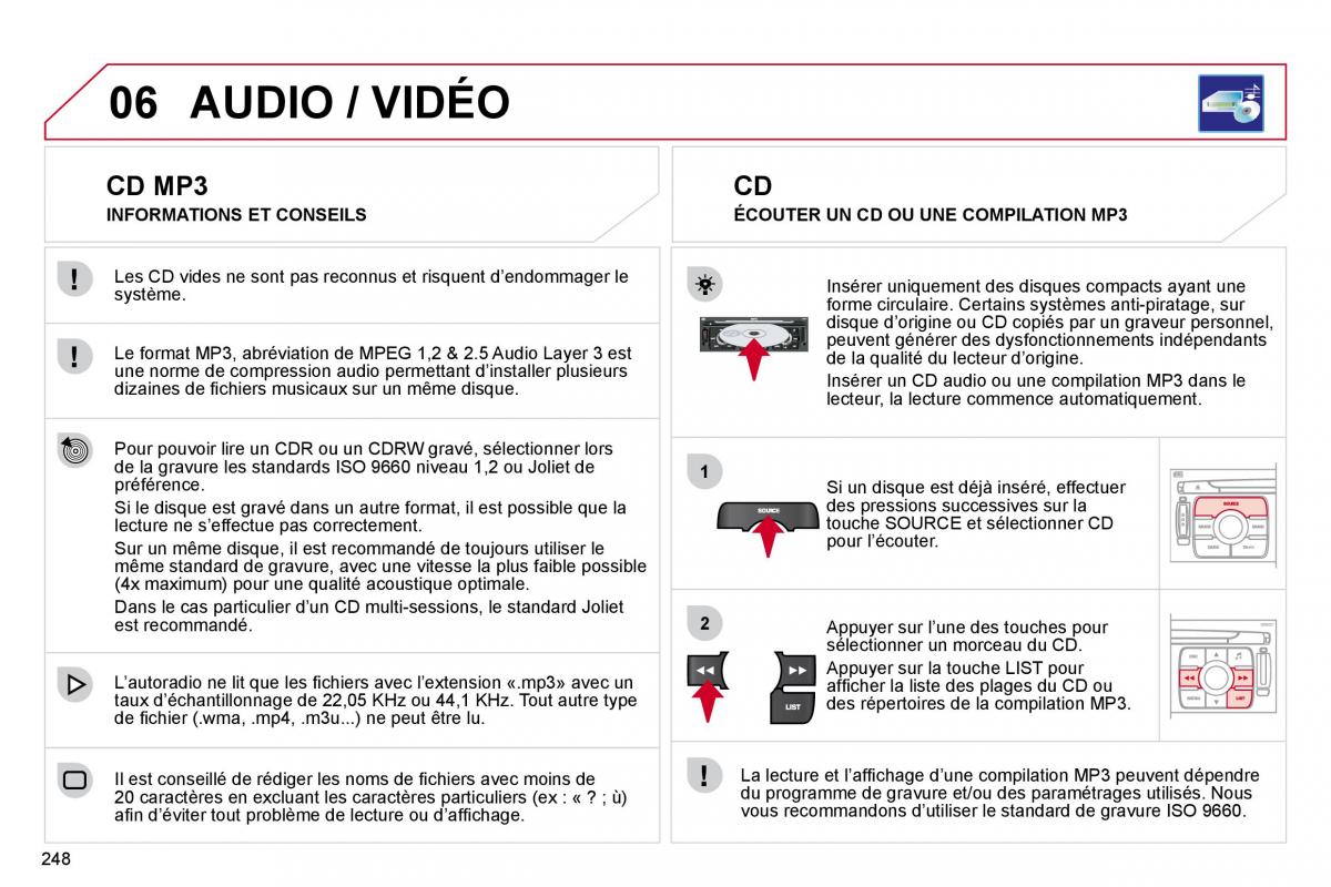 Citroen C4 Picasso I 1 owners manual manuel du proprietaire / page 247