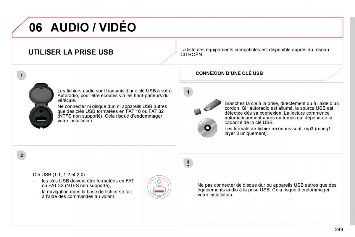 Citroen C4 Picasso I 1 owners manual manuel du proprietaire / page 248