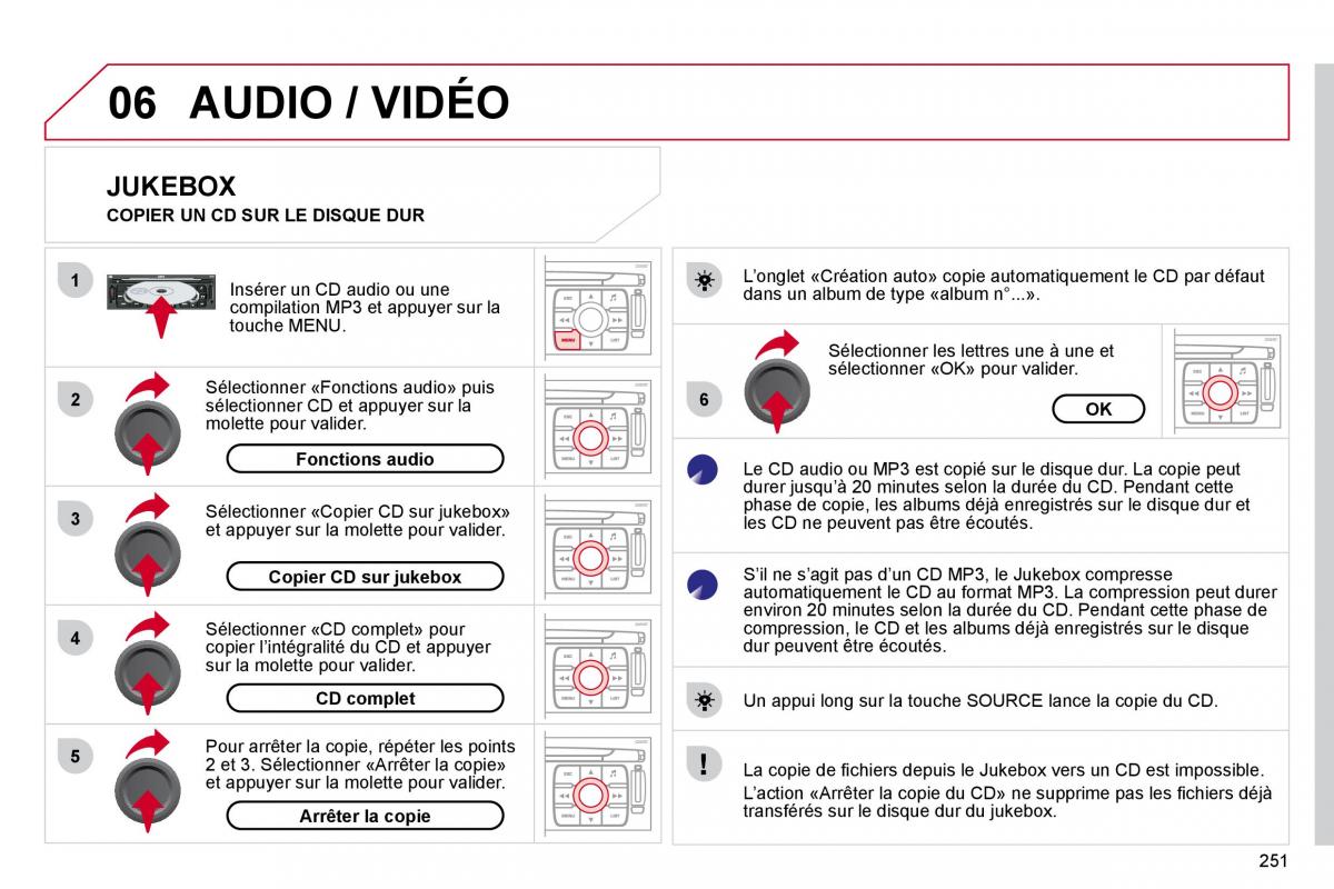 Citroen C4 Picasso I 1 owners manual manuel du proprietaire / page 250