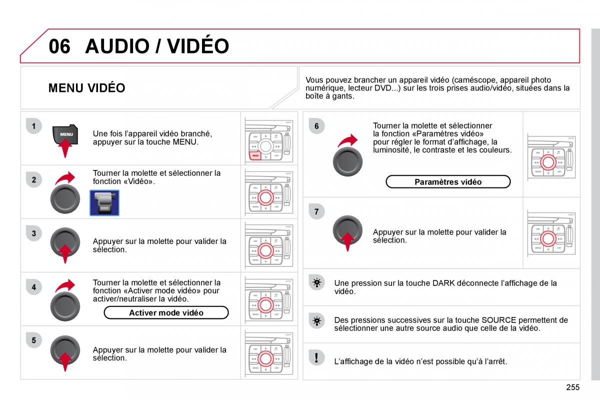 Citroen C4 Picasso I 1 owners manual manuel du proprietaire / page 254