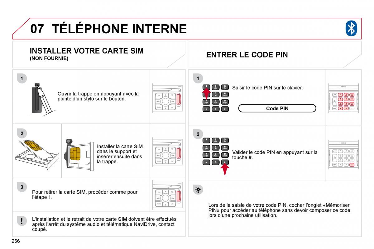 Citroen C4 Picasso I 1 owners manual manuel du proprietaire / page 255