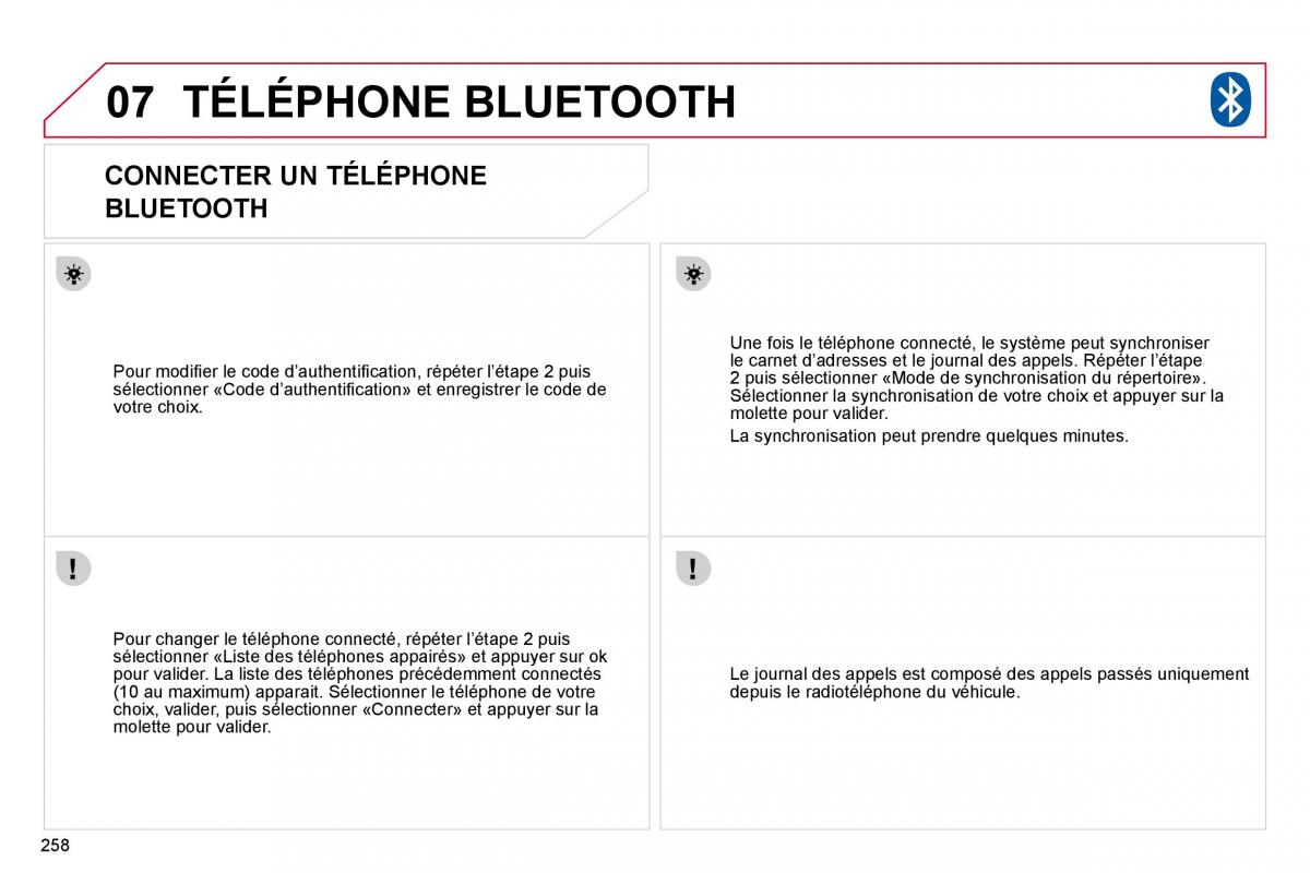 Citroen C4 Picasso I 1 owners manual manuel du proprietaire / page 257