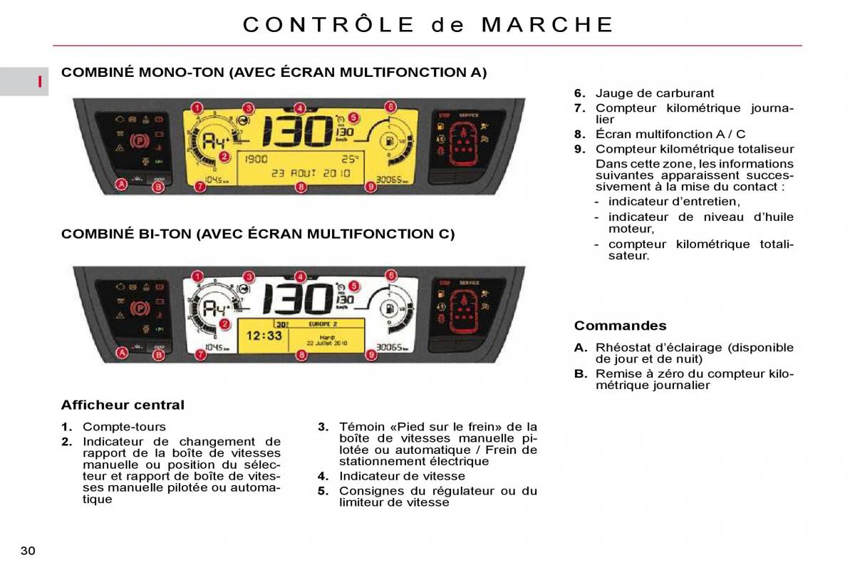 Citroen C4 Picasso I 1 owners manual manuel du proprietaire / page 26