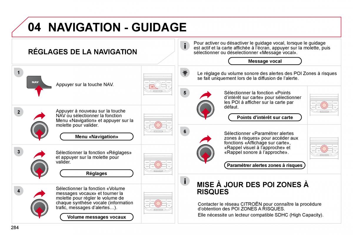 Citroen C4 Picasso I 1 owners manual manuel du proprietaire / page 282