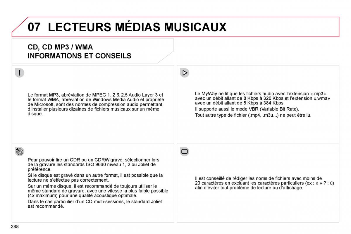 Citroen C4 Picasso I 1 owners manual manuel du proprietaire / page 286