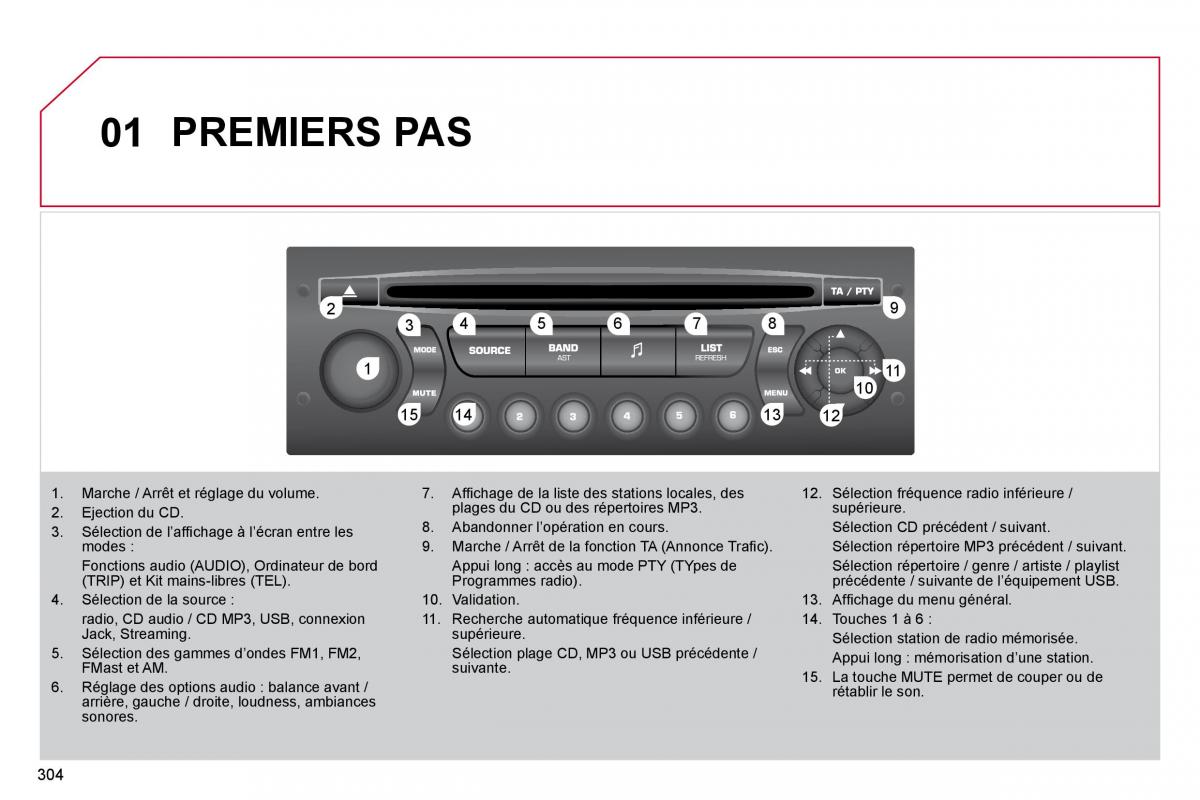 Citroen C4 Picasso I 1 owners manual manuel du proprietaire / page 302