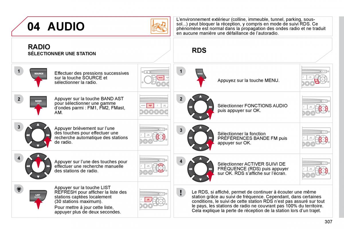 Citroen C4 Picasso I 1 owners manual manuel du proprietaire / page 305