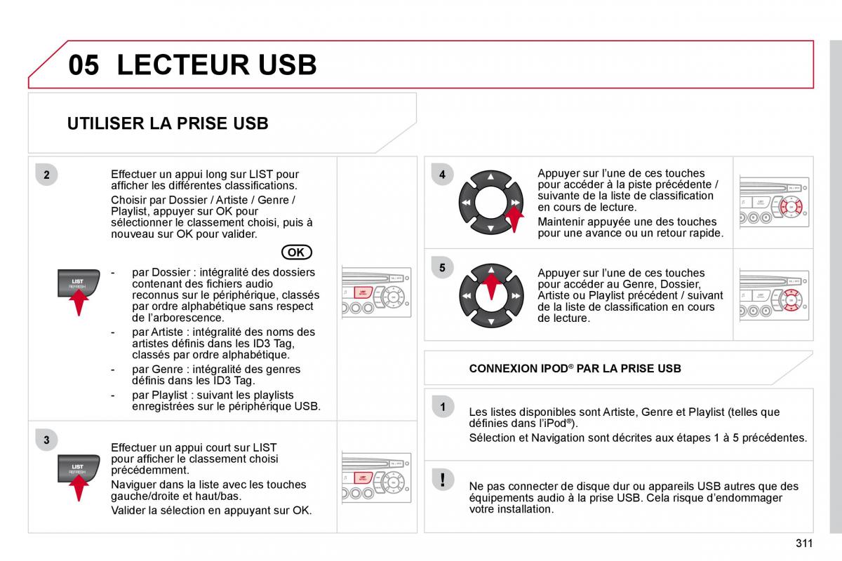 Citroen C4 Picasso I 1 owners manual manuel du proprietaire / page 309