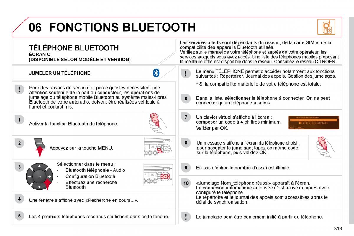 Citroen C4 Picasso I 1 owners manual manuel du proprietaire / page 311