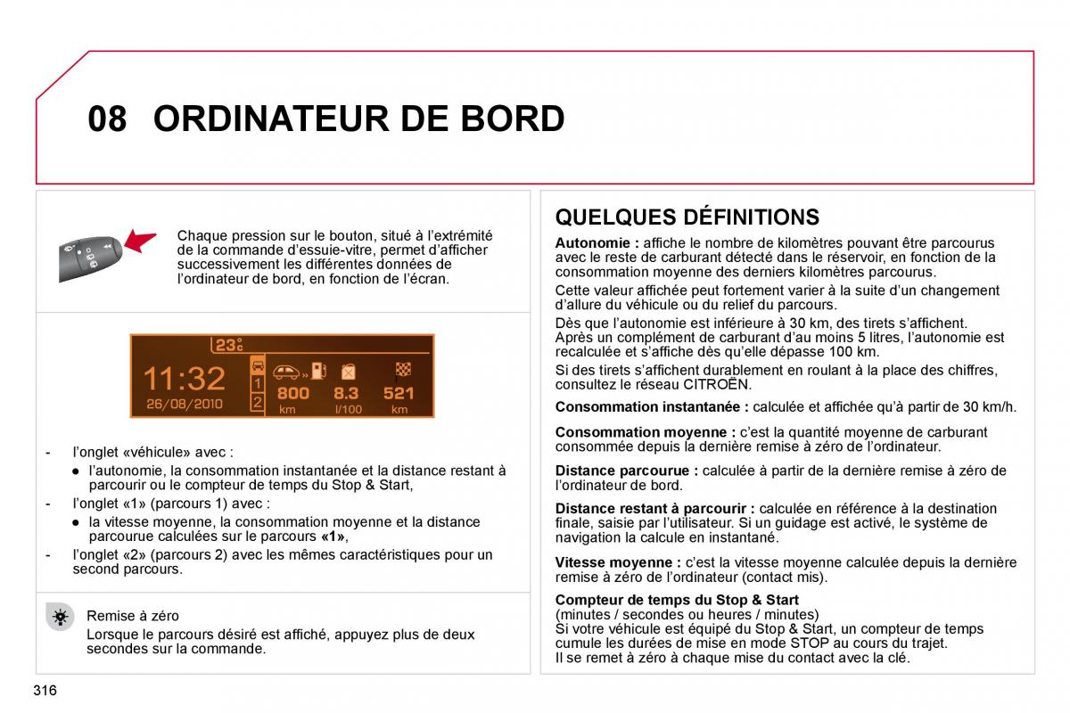 Citroen C4 Picasso I 1 owners manual manuel du proprietaire / page 314