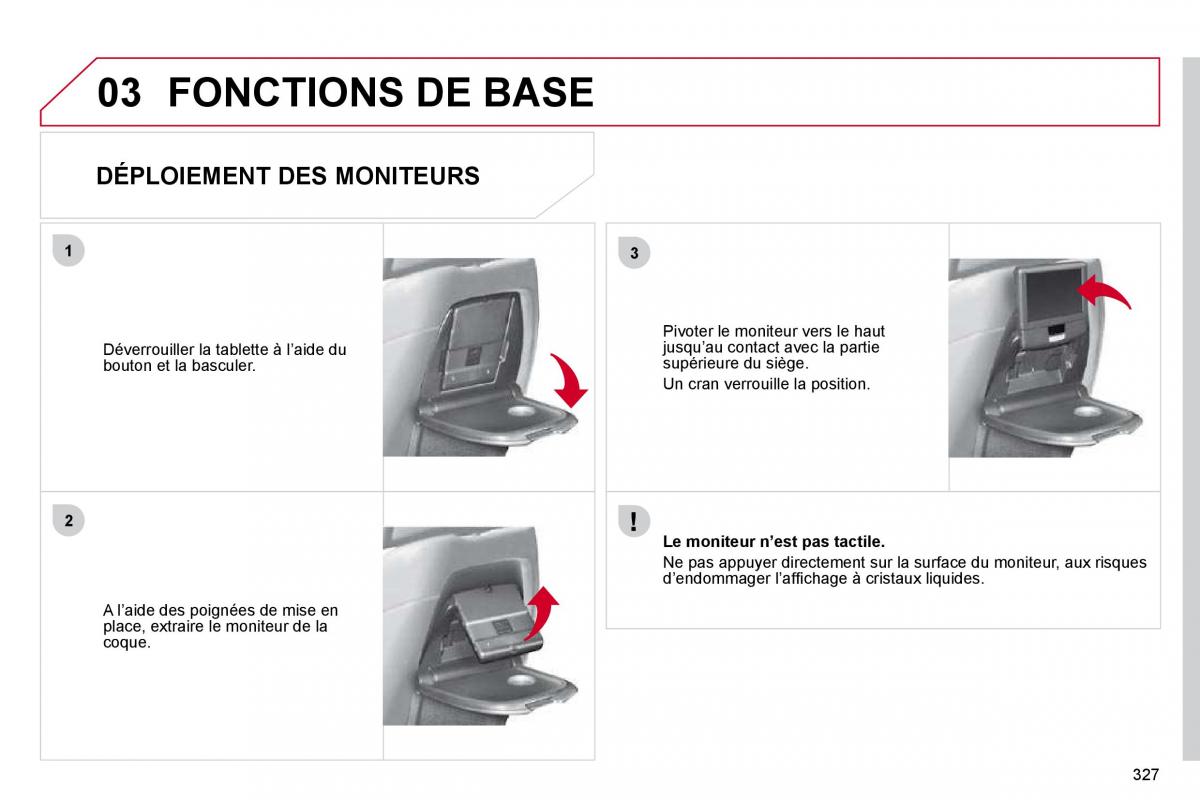 Citroen C4 Picasso I 1 owners manual manuel du proprietaire / page 325