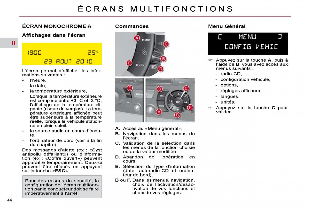 Citroen C4 Picasso I 1 owners manual manuel du proprietaire / page 33