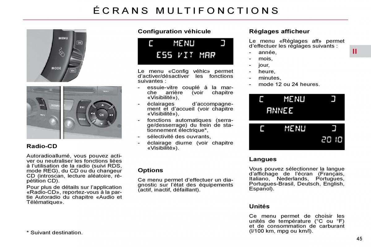 Citroen C4 Picasso I 1 owners manual manuel du proprietaire / page 34