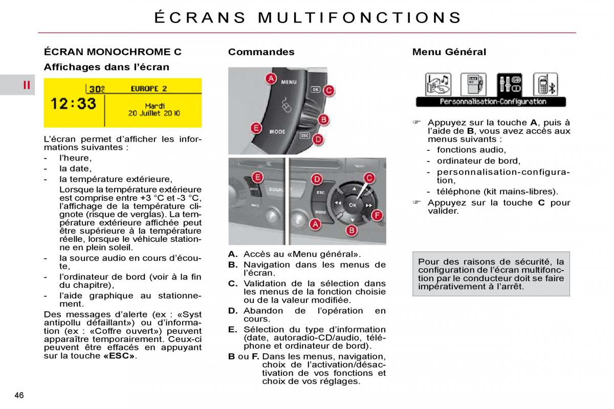 Citroen C4 Picasso I 1 owners manual manuel du proprietaire / page 35