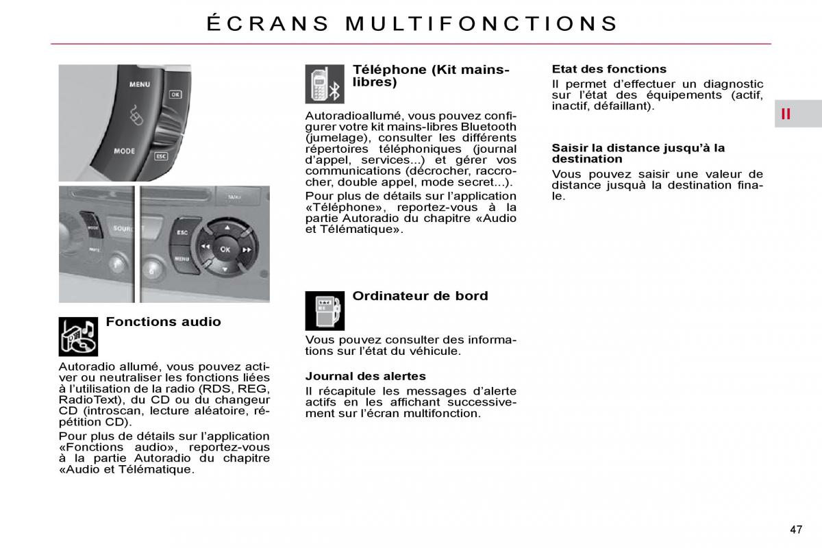 Citroen C4 Picasso I 1 owners manual manuel du proprietaire / page 36