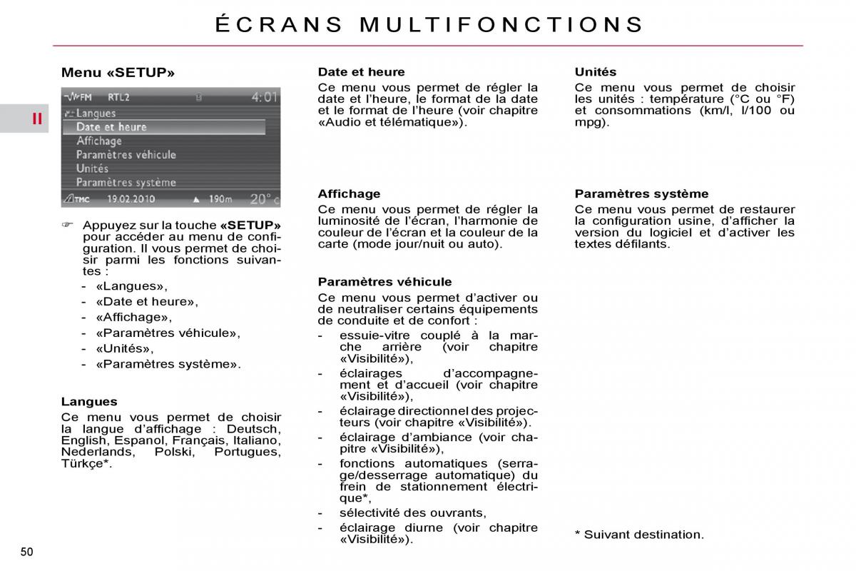 Citroen C4 Picasso I 1 owners manual manuel du proprietaire / page 39