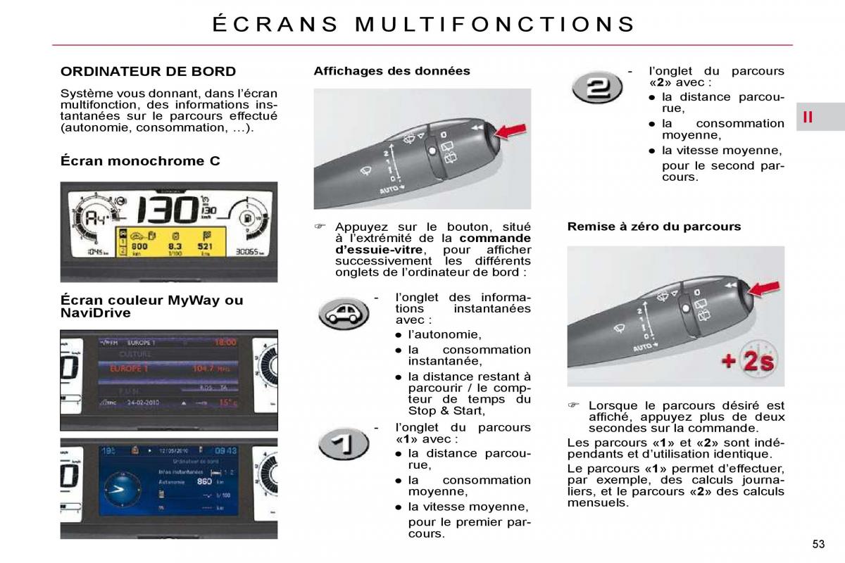 Citroen C4 Picasso I 1 owners manual manuel du proprietaire / page 43