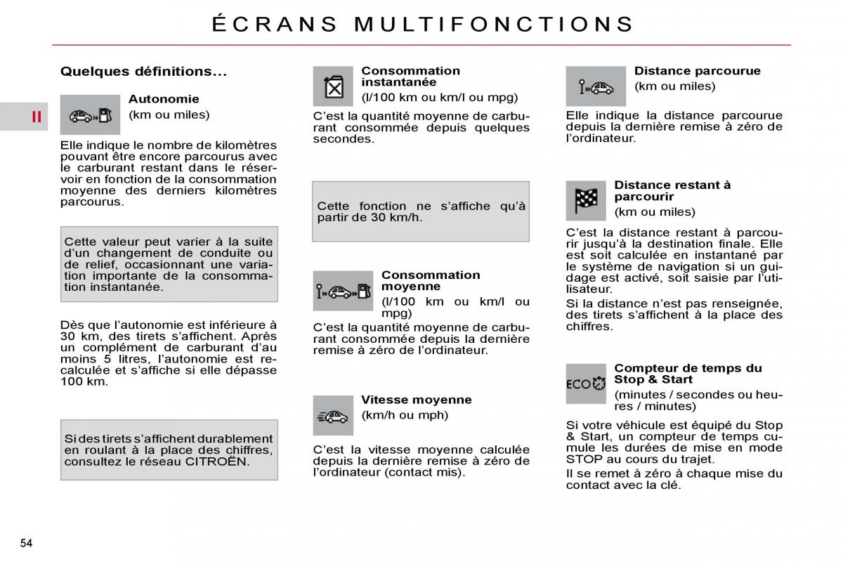 Citroen C4 Picasso I 1 owners manual manuel du proprietaire / page 44