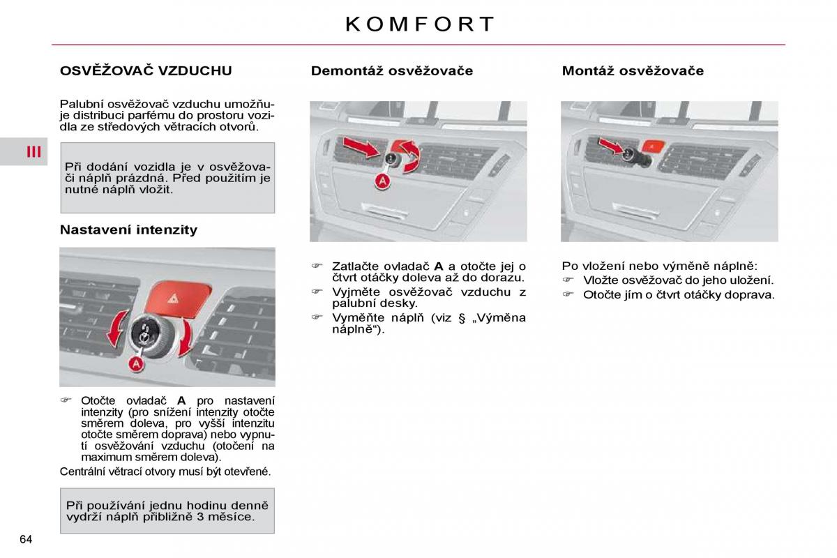 Citroen C4 Picasso I 1 owners manual navod k obsludze / page 64