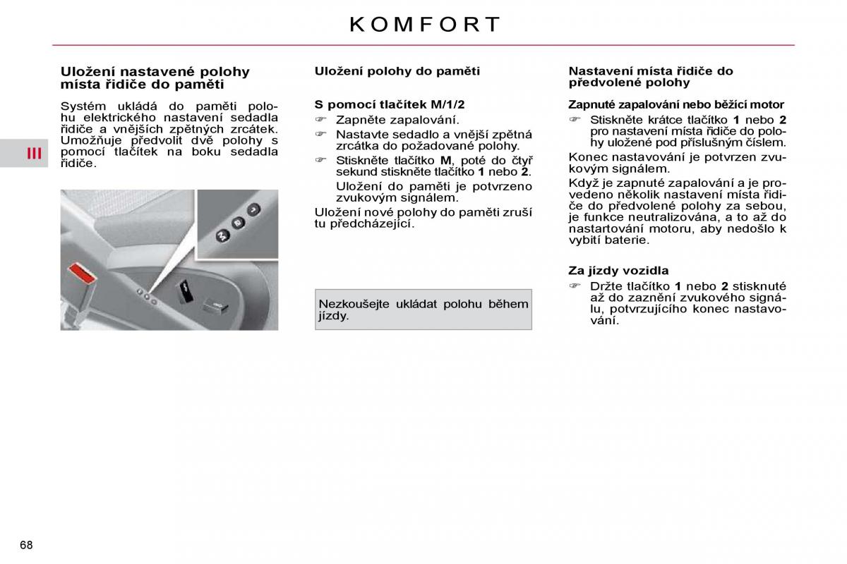 Citroen C4 Picasso I 1 owners manual navod k obsludze / page 68