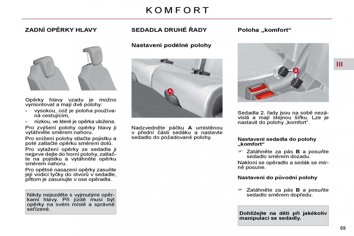 Citroen C4 Picasso I 1 owners manual navod k obsludze / page 69