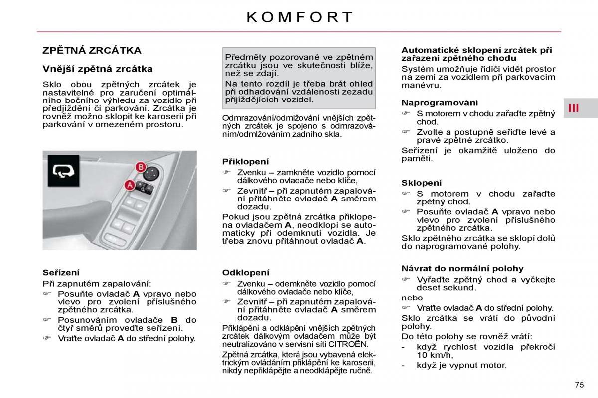 Citroen C4 Picasso I 1 owners manual navod k obsludze / page 76