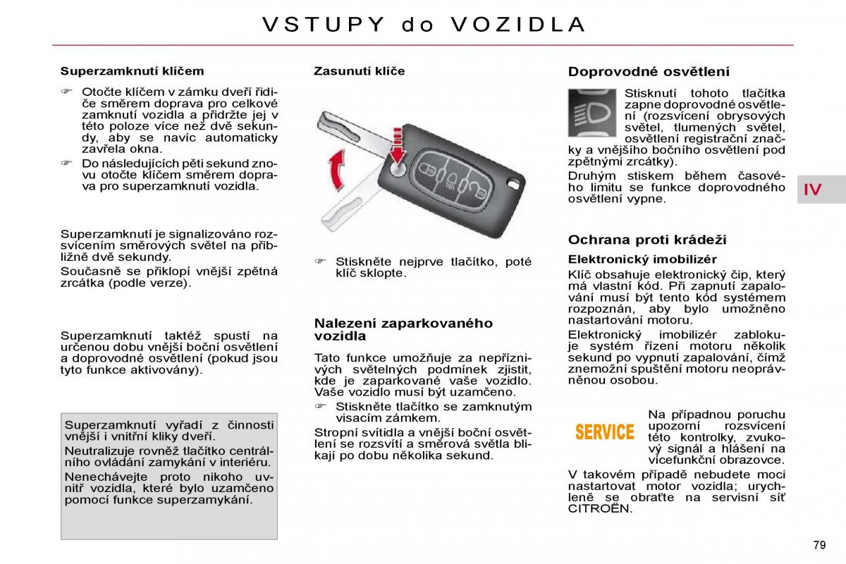 Citroen C4 Picasso I 1 owners manual navod k obsludze / page 80