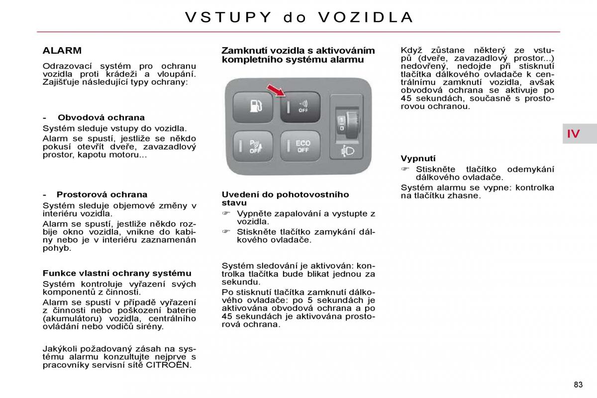 Citroen C4 Picasso I 1 owners manual navod k obsludze / page 88