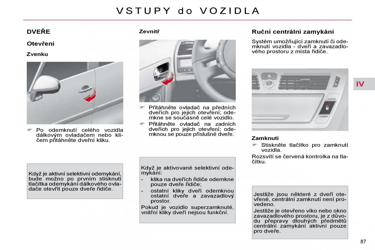 Citroen C4 Picasso I 1 owners manual navod k obsludze / page 92