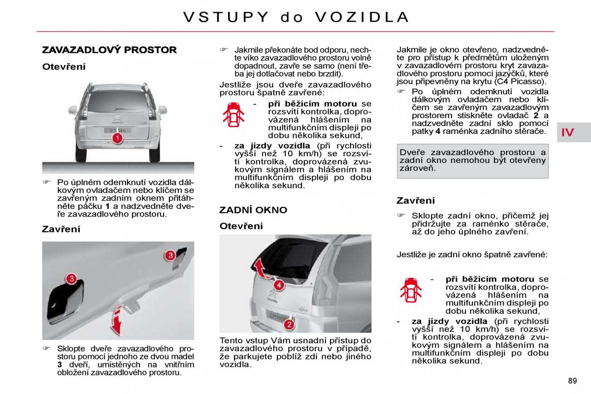 Citroen C4 Picasso I 1 owners manual navod k obsludze / page 94