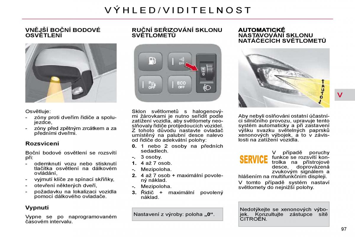 Citroen C4 Picasso I 1 owners manual navod k obsludze / page 103