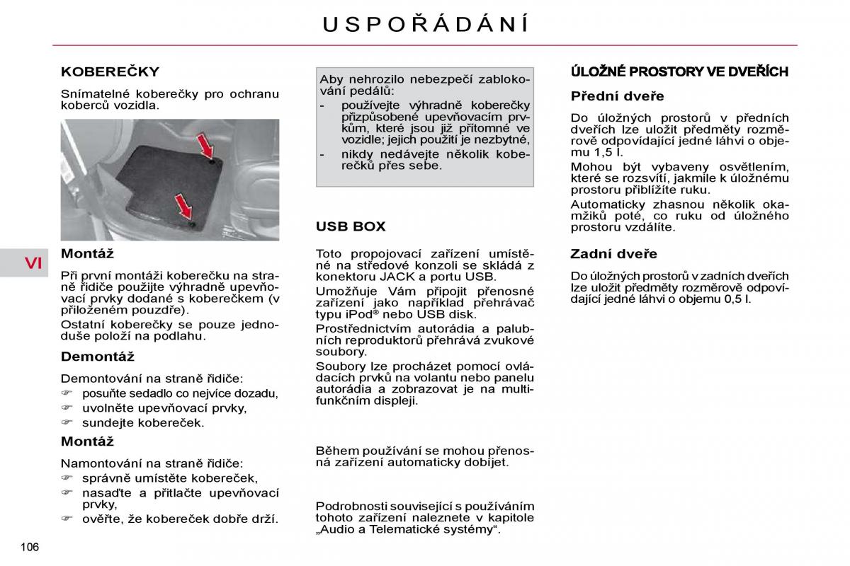 Citroen C4 Picasso I 1 owners manual navod k obsludze / page 117