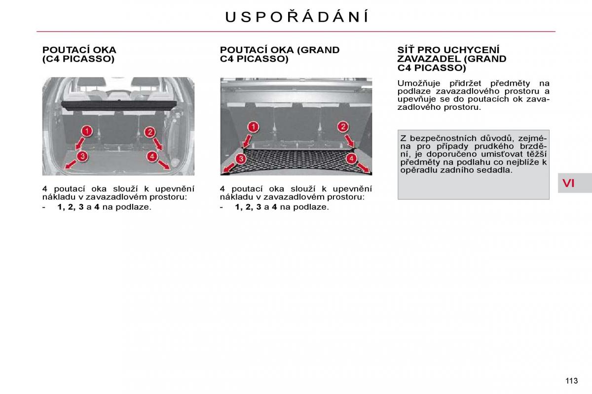 Citroen C4 Picasso I 1 owners manual navod k obsludze / page 130