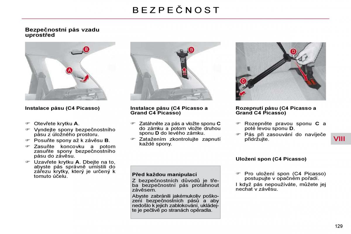 Citroen C4 Picasso I 1 owners manual navod k obsludze / page 154