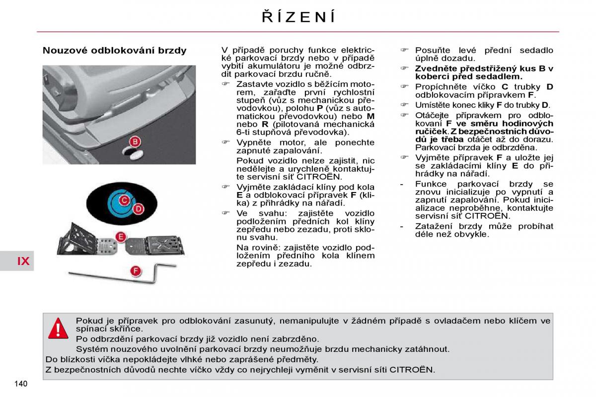 Citroen C4 Picasso I 1 owners manual navod k obsludze / page 166