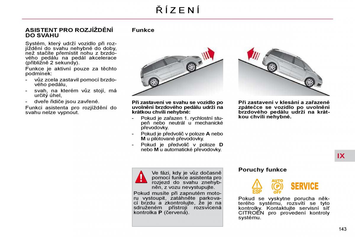 Citroen C4 Picasso I 1 owners manual navod k obsludze / page 169