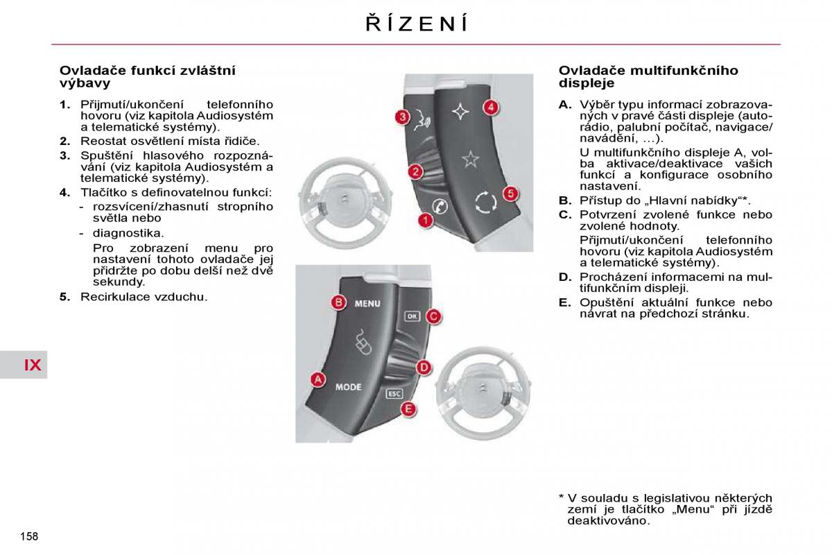 Citroen C4 Picasso I 1 owners manual navod k obsludze / page 184