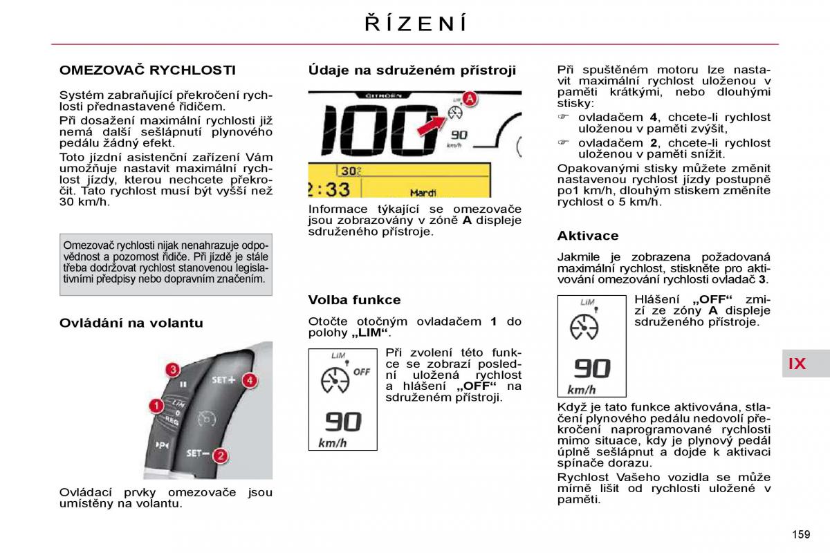 Citroen C4 Picasso I 1 owners manual navod k obsludze / page 185