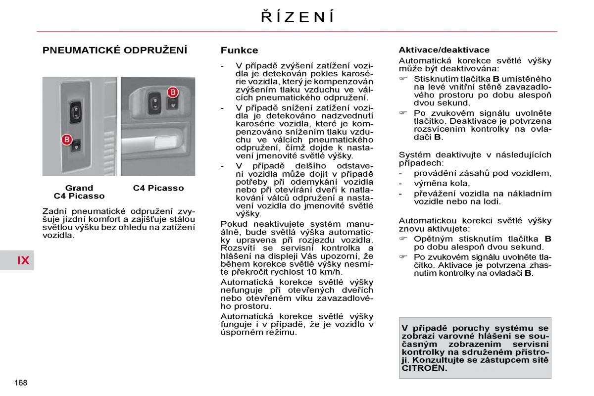 Citroen C4 Picasso I 1 owners manual navod k obsludze / page 194