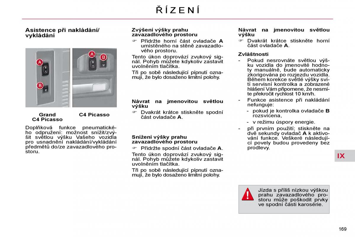 Citroen C4 Picasso I 1 owners manual navod k obsludze / page 195