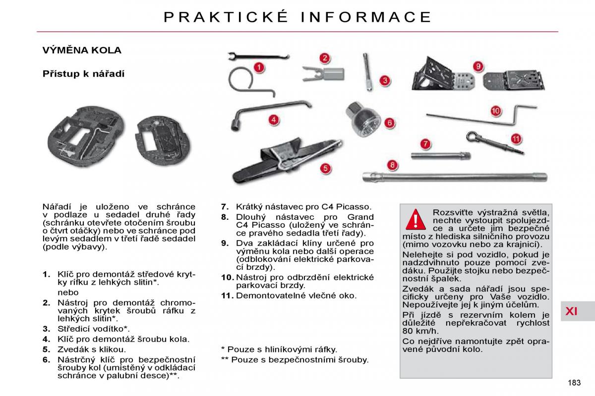 Citroen C4 Picasso I 1 owners manual navod k obsludze / page 208