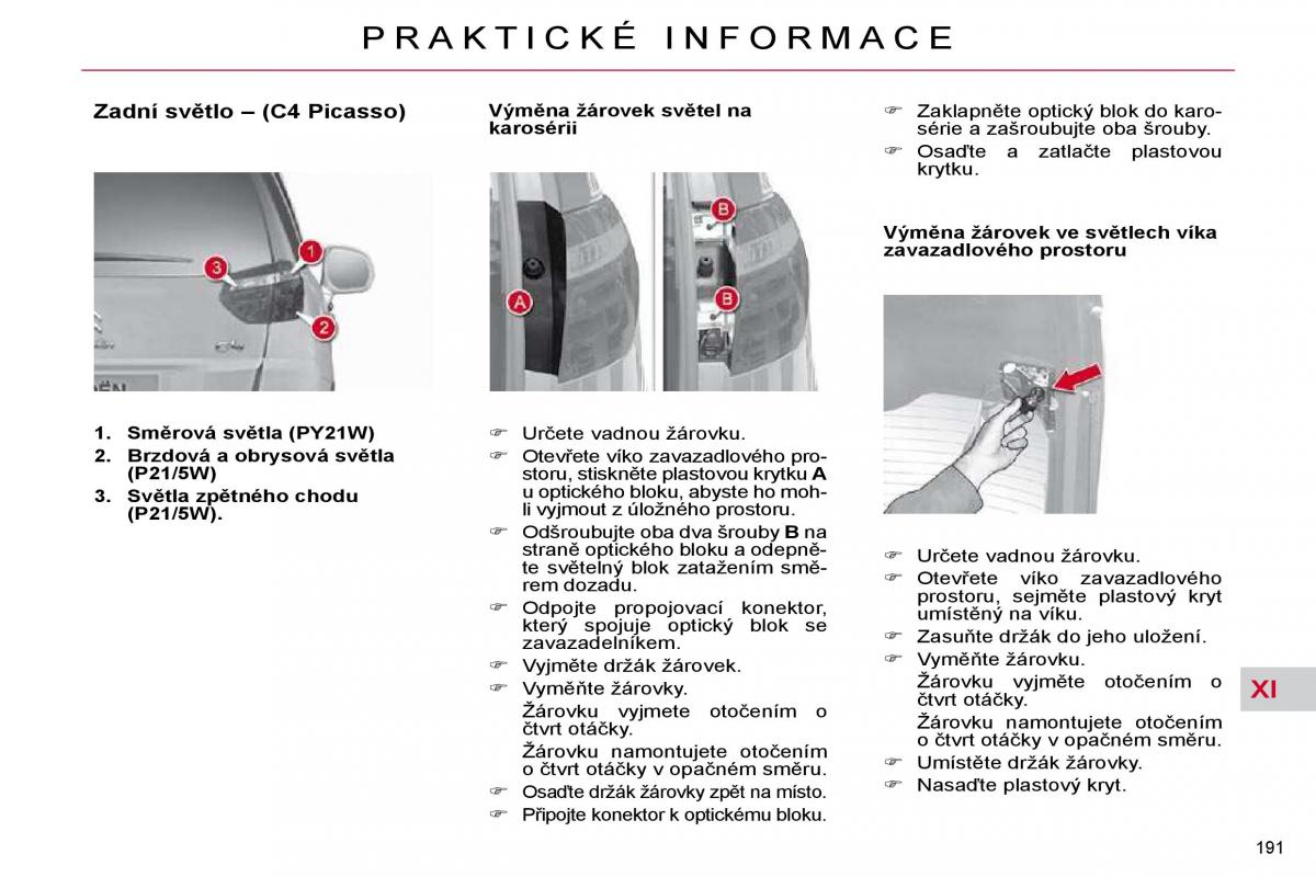 Citroen C4 Picasso I 1 owners manual navod k obsludze / page 217