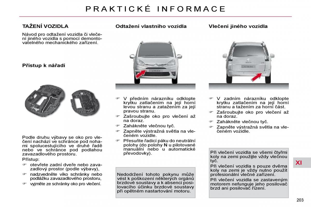 Citroen C4 Picasso I 1 owners manual navod k obsludze / page 232