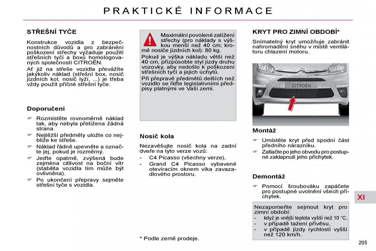 Citroen C4 Picasso I 1 owners manual navod k obsludze / page 234