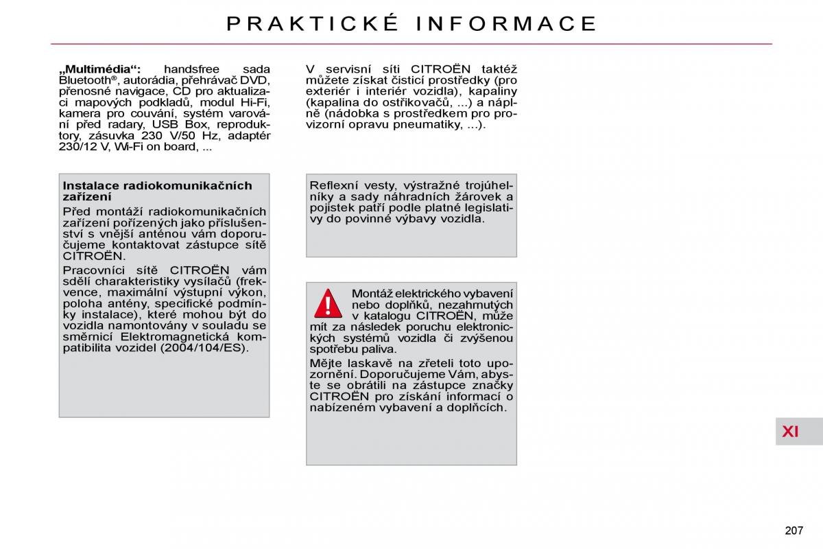 Citroen C4 Picasso I 1 owners manual navod k obsludze / page 236