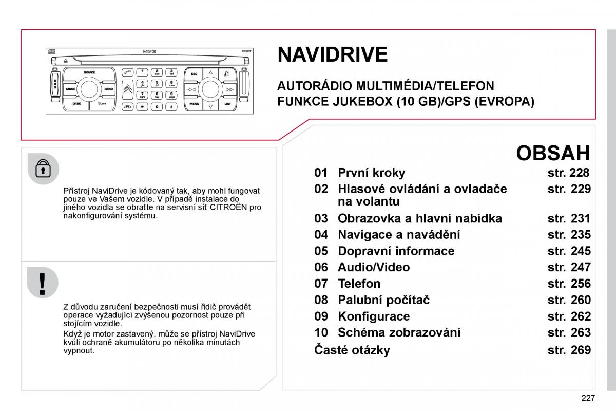 Citroen C4 Picasso I 1 owners manual navod k obsludze / page 253