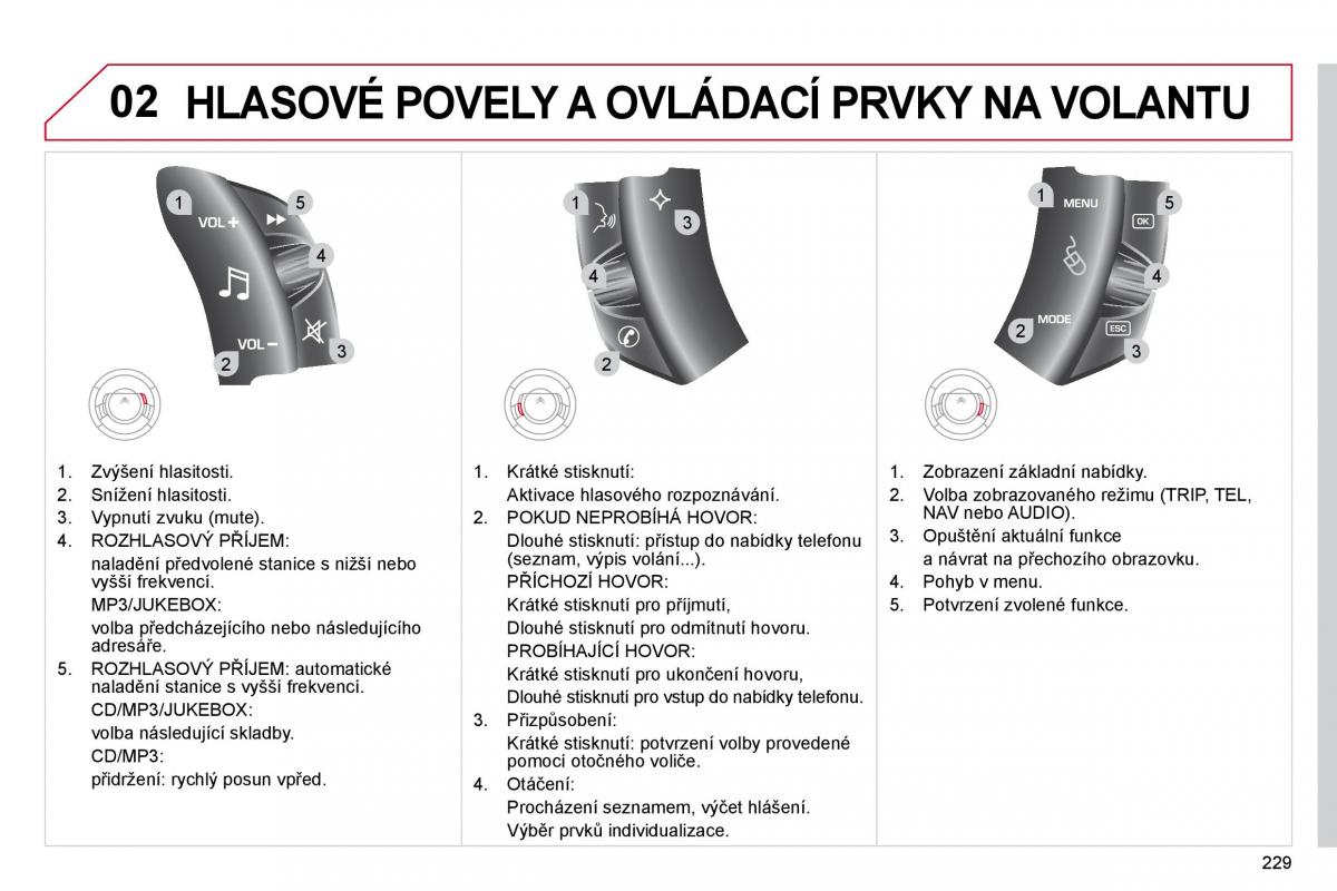 Citroen C4 Picasso I 1 owners manual navod k obsludze / page 255